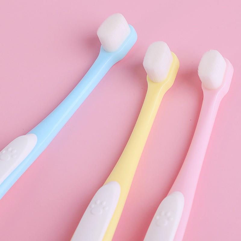 Dog Toothbrush Dog Teeth Cleaning Dense Hair Pet Toothbrush Small Head Dogs Toothbrushes Comfortable Handle Pet Toothbrushes