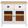 VidaXL Buffet Hill Range Blanc 90x40x80 cm Bois de pin solide