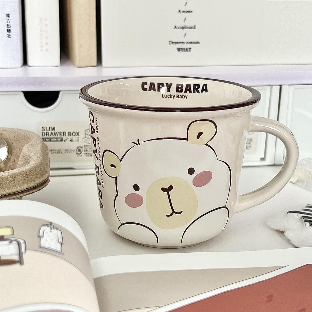 Birthday Gift for Best Friend Cute Kapibala Ceramic Mug for Boys and Girls Coffee Milk Cup Souvenir