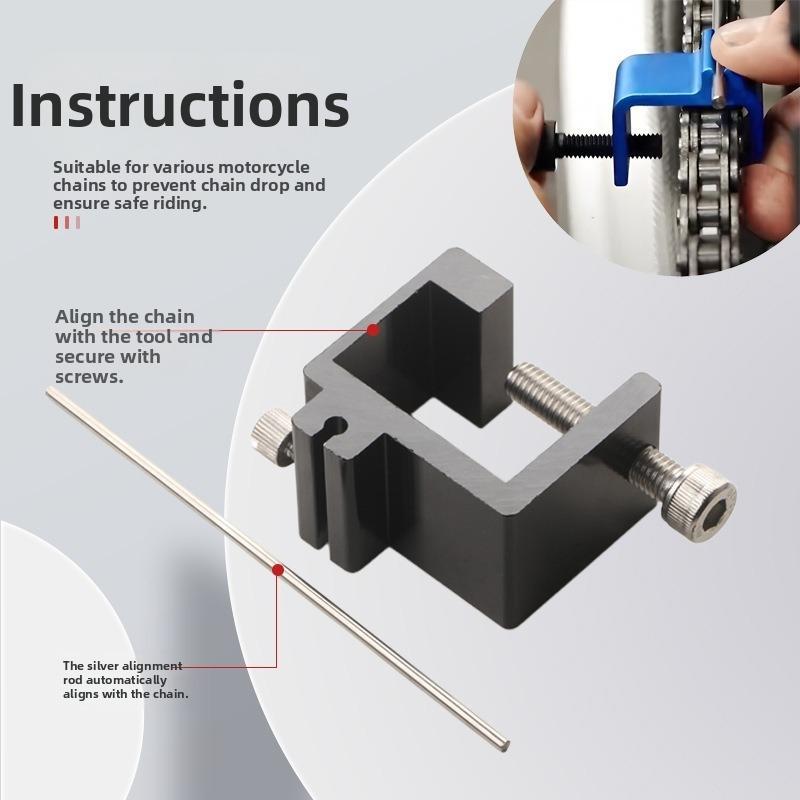Universal Cnc Aluminum Motorcycle Chain Alignment Tool - Quick & Accurate For Motocross