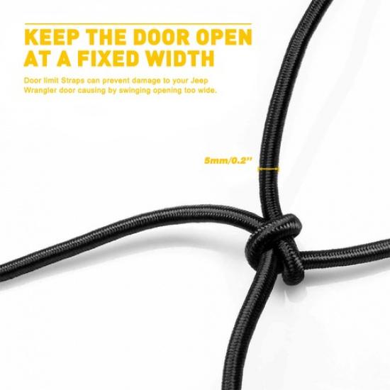 2× Tiras de Limite de Porta Pesadas Tira Duty EUA Para 1976- Jeep Wrangler JK YJ TJ