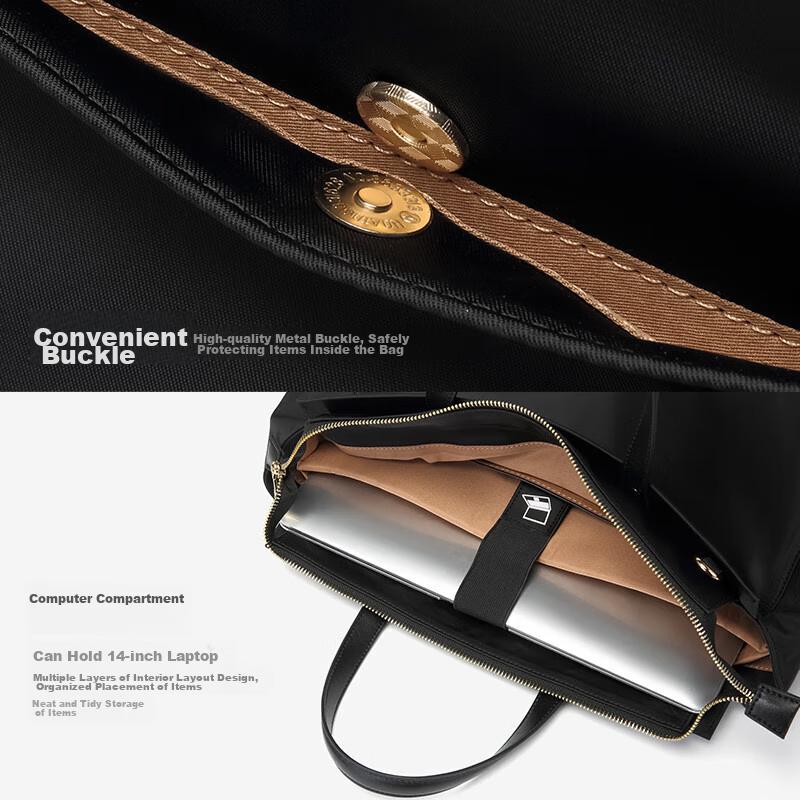 GOLF Laptop Bag for Women, 14-Inch Apple Huawei Notebook Handbag, Shoulder Crossbody Business Travel Briefcase for Wome