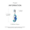 925 Sterling Silver Charms Bead CZ Zircon Blue Seahorse Dangle Fit Original Bracelet DIY Women Jewelry GiftGood Product