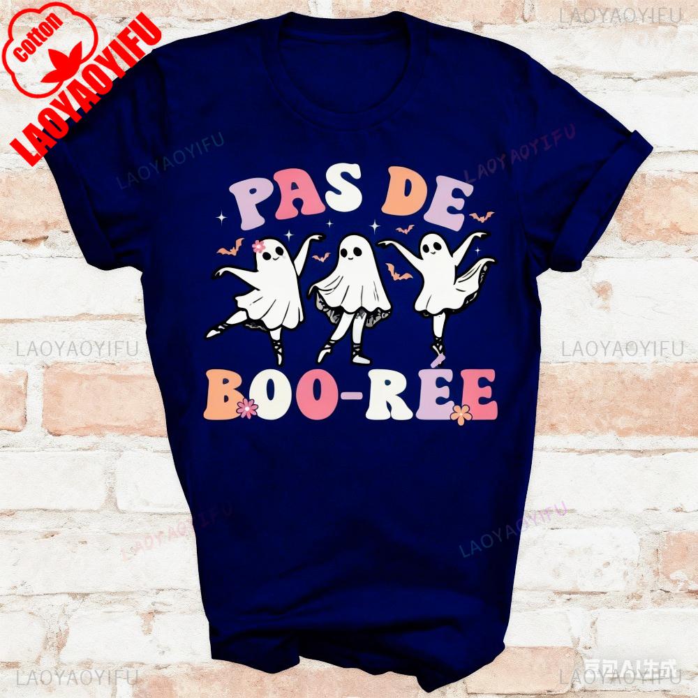 

Ghost Ballet Dancer Funny Tshirt Halloween Dance Teacher Gift Shirt Women Daily Life Casual Cotton Tee Graphic Printed Tops S