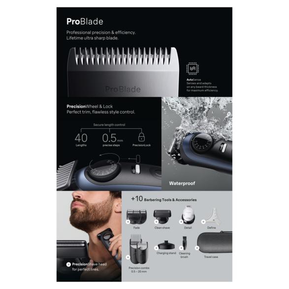 Braun BT7540 Trimmer, Navy & Black
