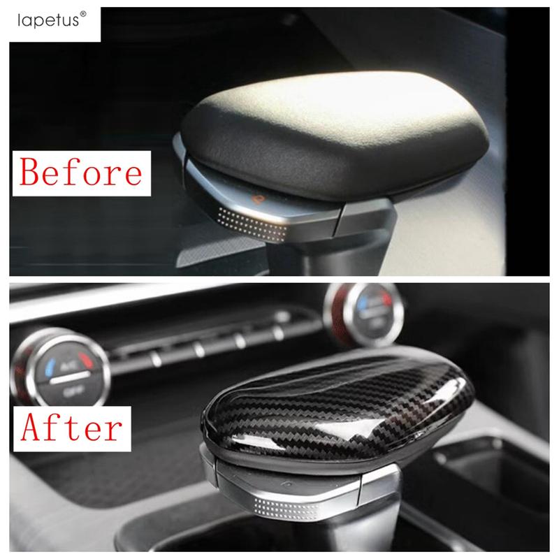 Gear Shift Knob Head Sticker Cover Trim For Geely New Tugella / Xingyue FY11 Carbon Fiber Interior Accessories