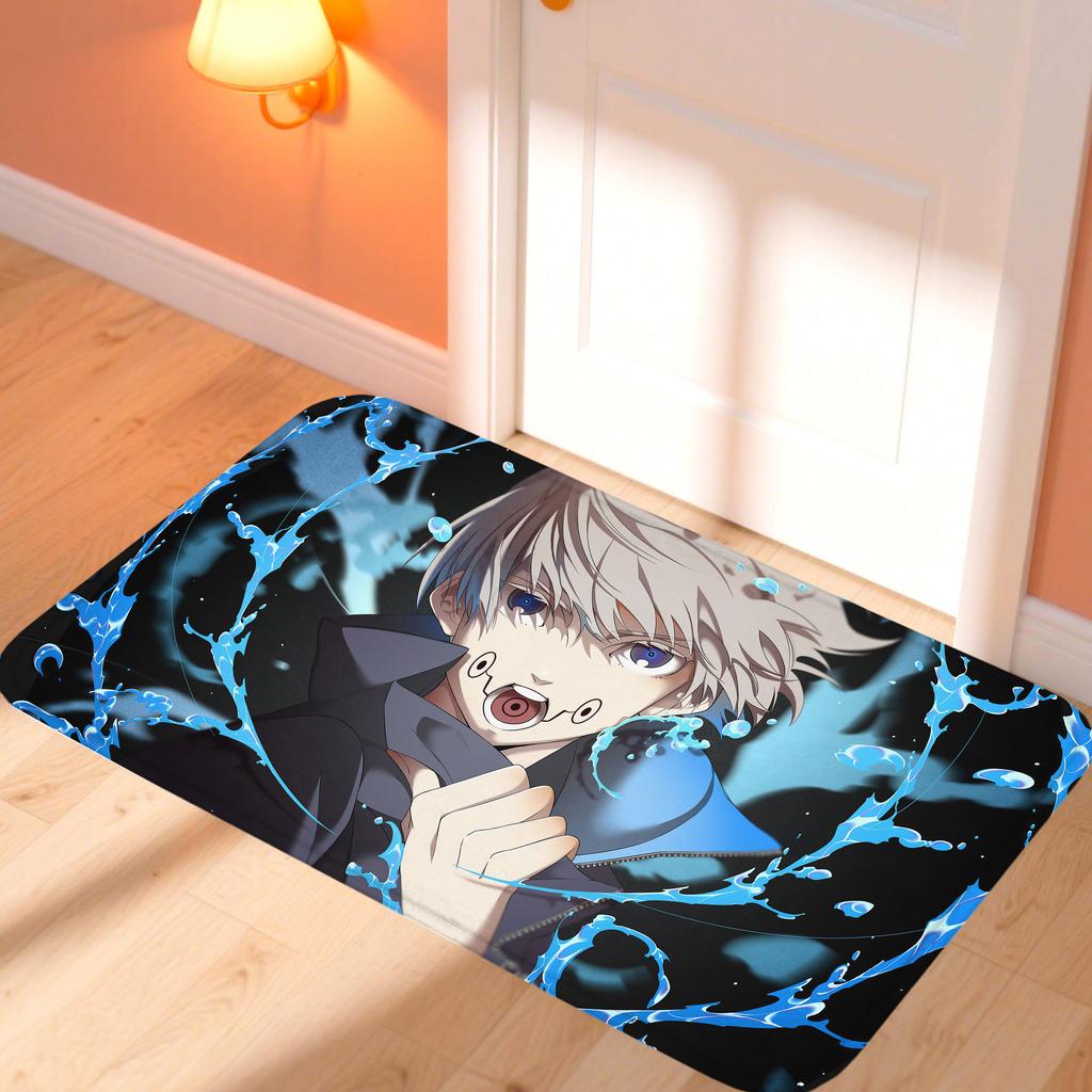 Jujutsu Kaisen Doormat Gojo Satoru Foot Mat Room Mats Bedroom Rug Home and Decoration Motorcycle Carpet for Kitchen Non-slip Pad