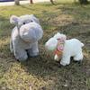 Cartoon Vika Bebe Short-legged Hippo Plush Toy Cute Desktop Ornament Sleeping Pillow Hippo Doll