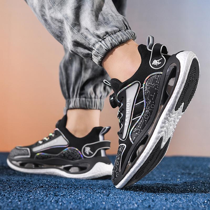 Running shoes men's ultra-light shock absorption new button sports trendy shoes outdoor fashion versatile casual breathable men's shoes
