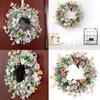 Decorative 17.7Inch Flower Wreath for Front Door with Realistic Flower Decoration for Long Time Use