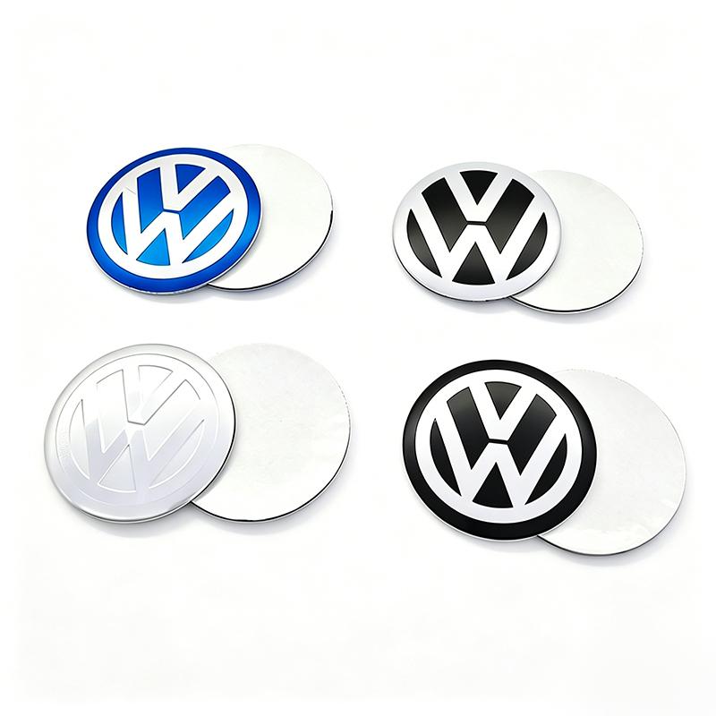 4pcs  56mm 60mm 65mm Car Wheel Center Cover Stickers Hub Cap Accessories For Volkswagen R Golf 4 Motion GTI Polo Touran Octavia
