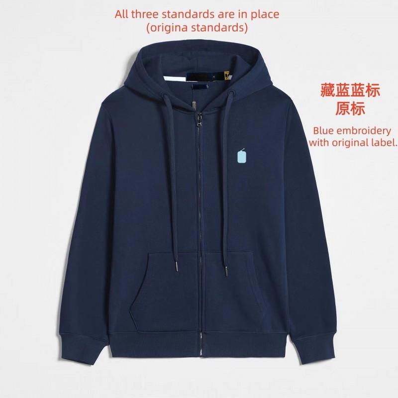 Mens Lightweight Hooded Cotton Sweatshirt Zip-Up Pullover Casual Sportswear Loose Fit