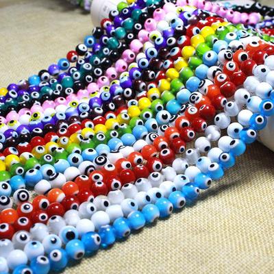 Yaoshe Schmuck Türkische Nazar Glasperlen, Bunte DIY Runde Perlen Accessoires