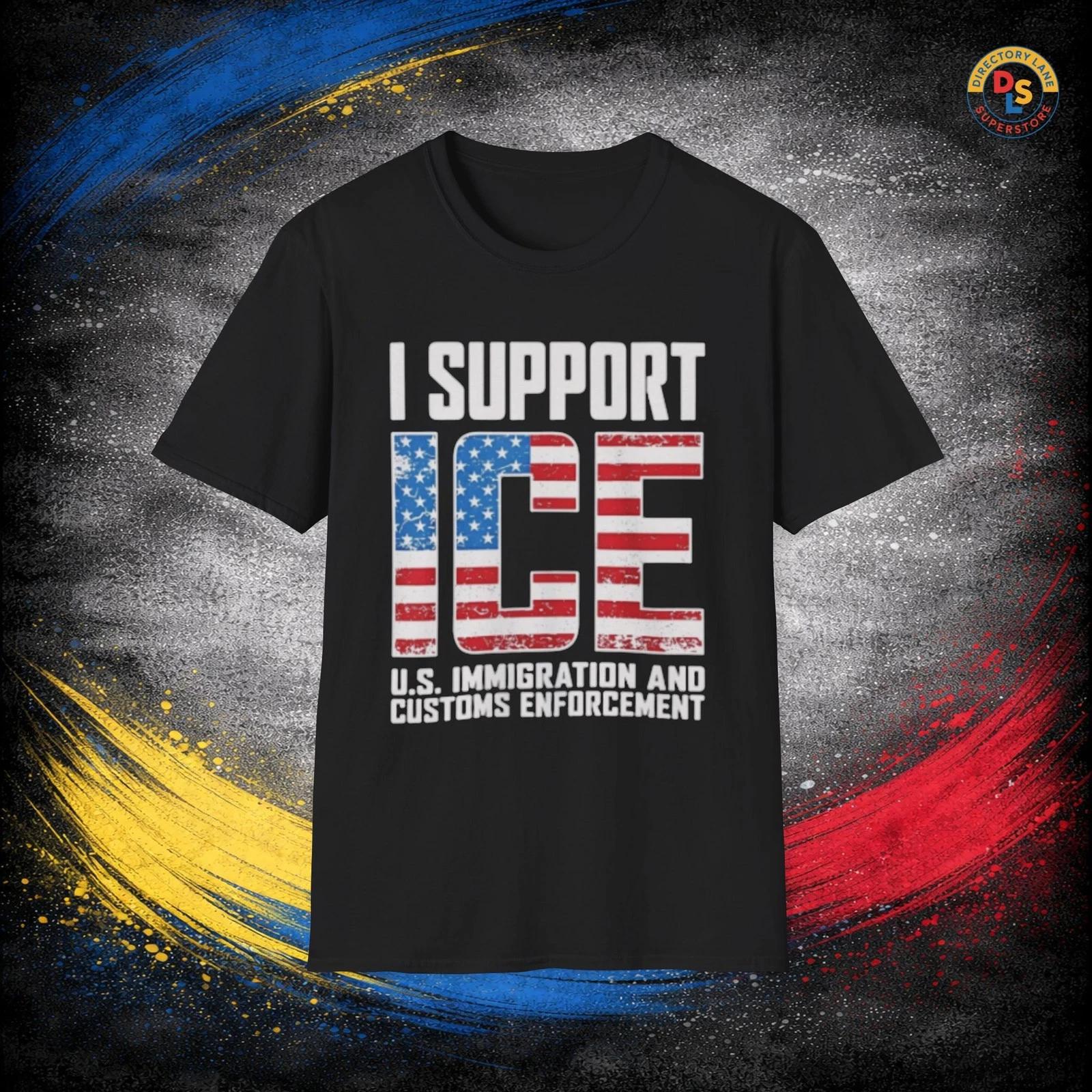I Support ICE T-Shirt Unisex Softstyle Tee 2XL