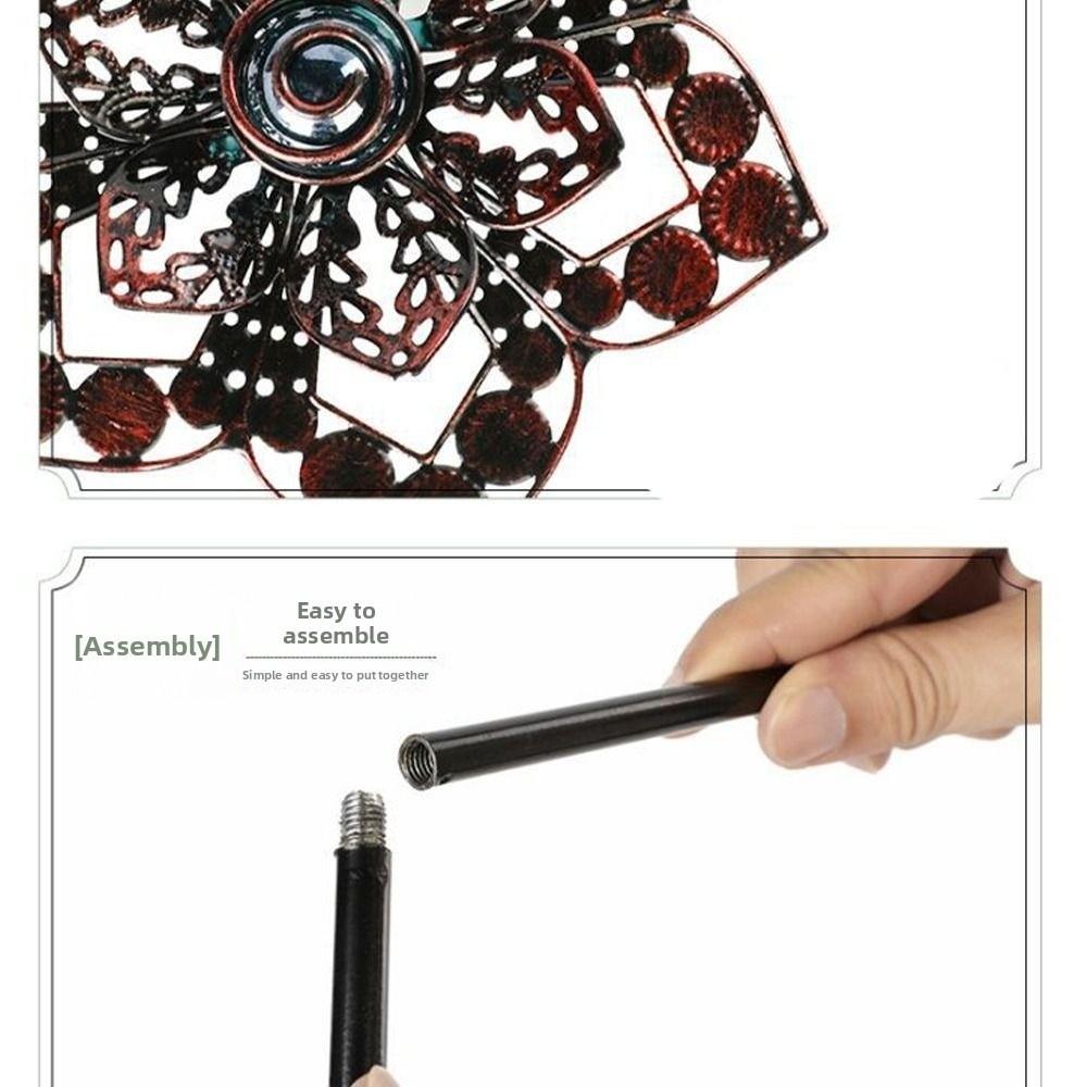 Removable Windmill Spinner Rotating Metal Windmill Landscape Art Decoration Flower Pinwheel  Yard
