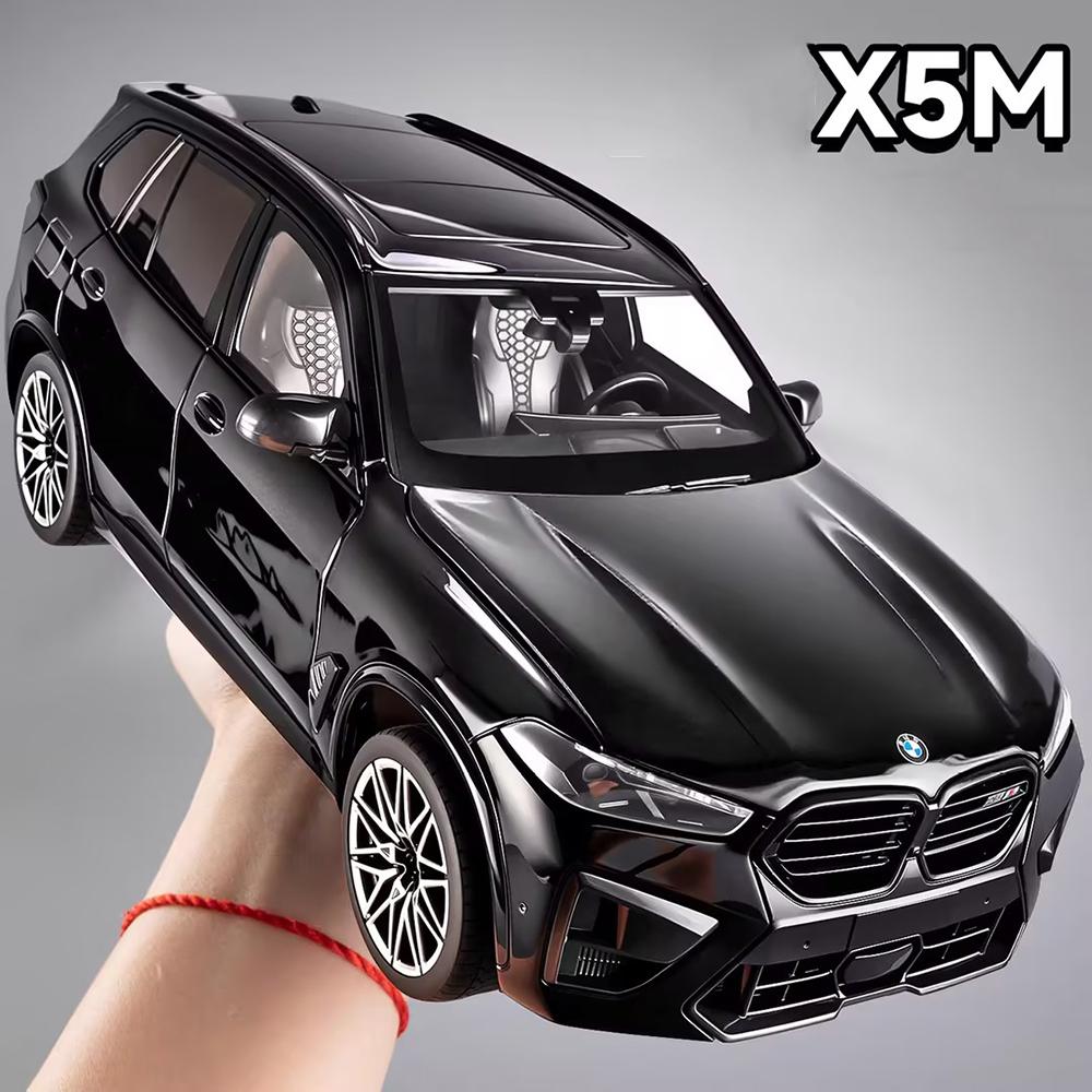 1:18 Alloy Diecasting BMW X5M Models Cars Toy Wheel Steering Miniature Vehicles 6 Doors Opened Car Model Boys Educational Toys