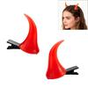 Reusable Halloween Devil Horn Hair Clip Creative Hairband Stylish Resin Hair Accessory For Themed Parties Event