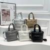Yogodlns Woman Puffy Lightweight Handbag Large Capacity Quilted Shoulder Bag Adjustable Strap Puffer Tote Handbag Shopping Bag