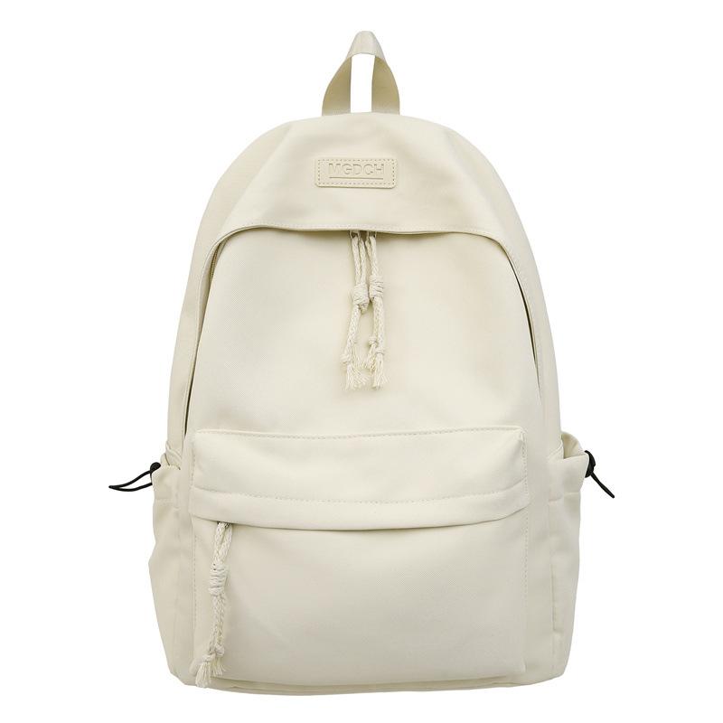 

Женский рюкзак для учеников средней школы, школьный рюкзак для мужчин, рюкзак большой вместимости бежевый