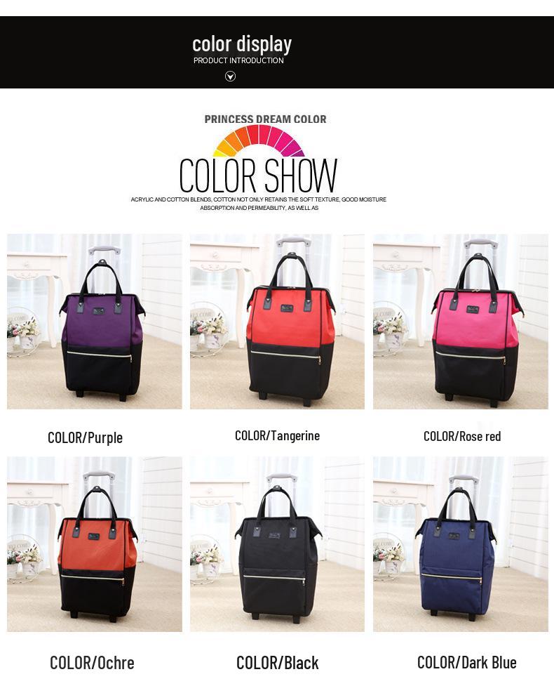 Leichte Damen-Reisetasche mit Zugstange im koreanischen Stil - Handtasche mit großem Fassungsvermögen für kurze Reisen