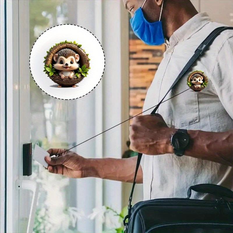 Cute hedgehog badge holder for students, RNs, and medical staff. Ideal for public decorations.