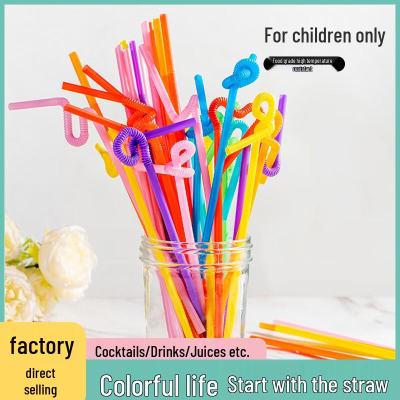 Disposable Bendable Plastic Straws