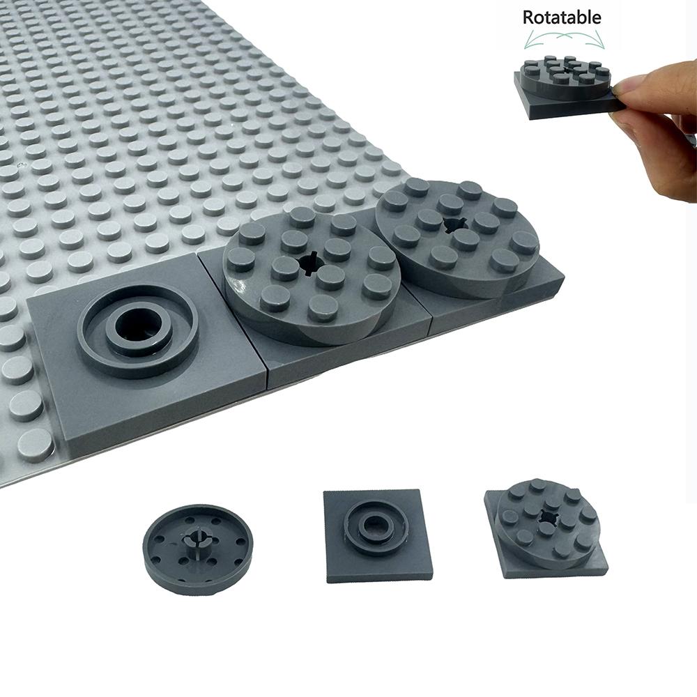 15 Pezzi Base Rotante 4x4 Compatibile Particelle Piccole 61485 87081 60474 Pezzi per Costruzioni Giocattolo Educativo Creativo per Bambini