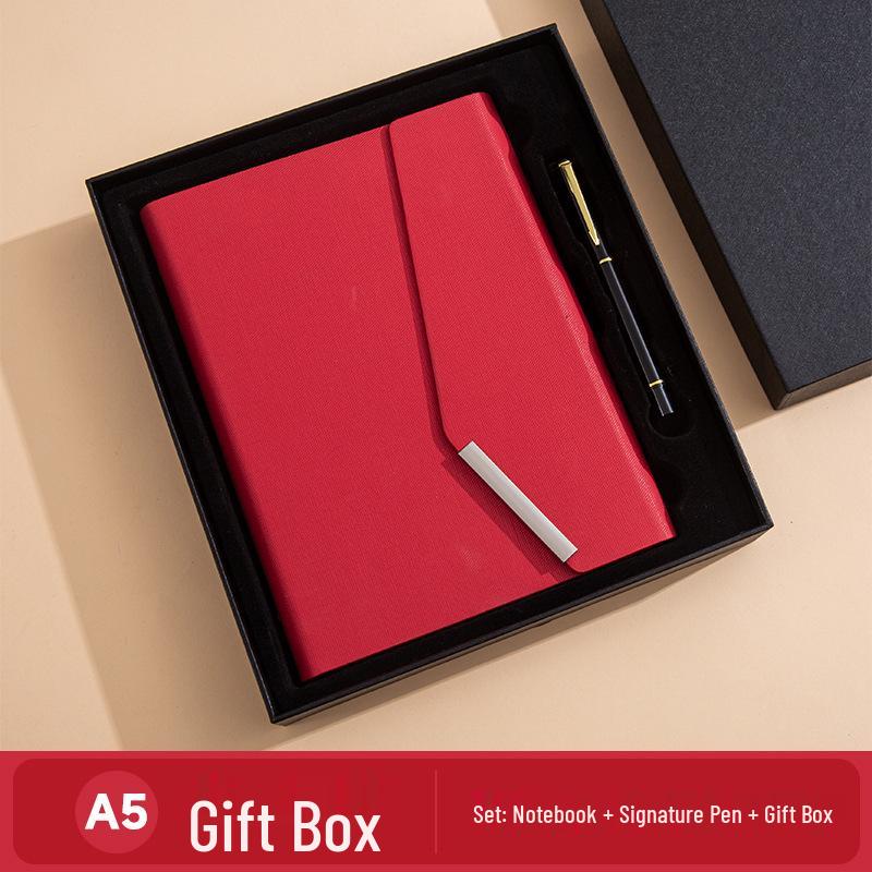 A5 Business Hardcover Notizbuch Geschenkset: Nachfüllbarer dreifach faltbarer Notizblock, Personalisierbares Souvenir.