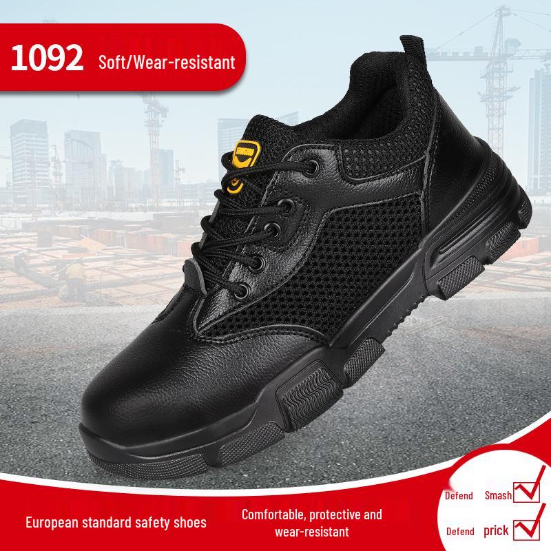 

Мужские рабочие туфли со стальным носком: Противоскользящие, износостойкие, противоударные и устойчивые к проколам для всех сезонов, комфорт без запаха.