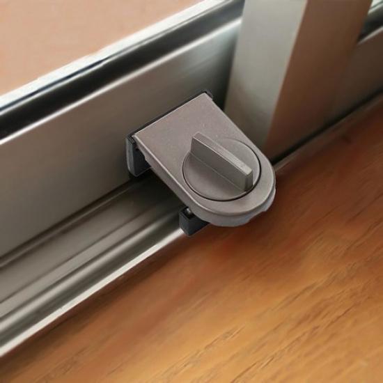 Adjustable Coffee Colour Window Lock Stoppers Pack of 4 for Childproofing