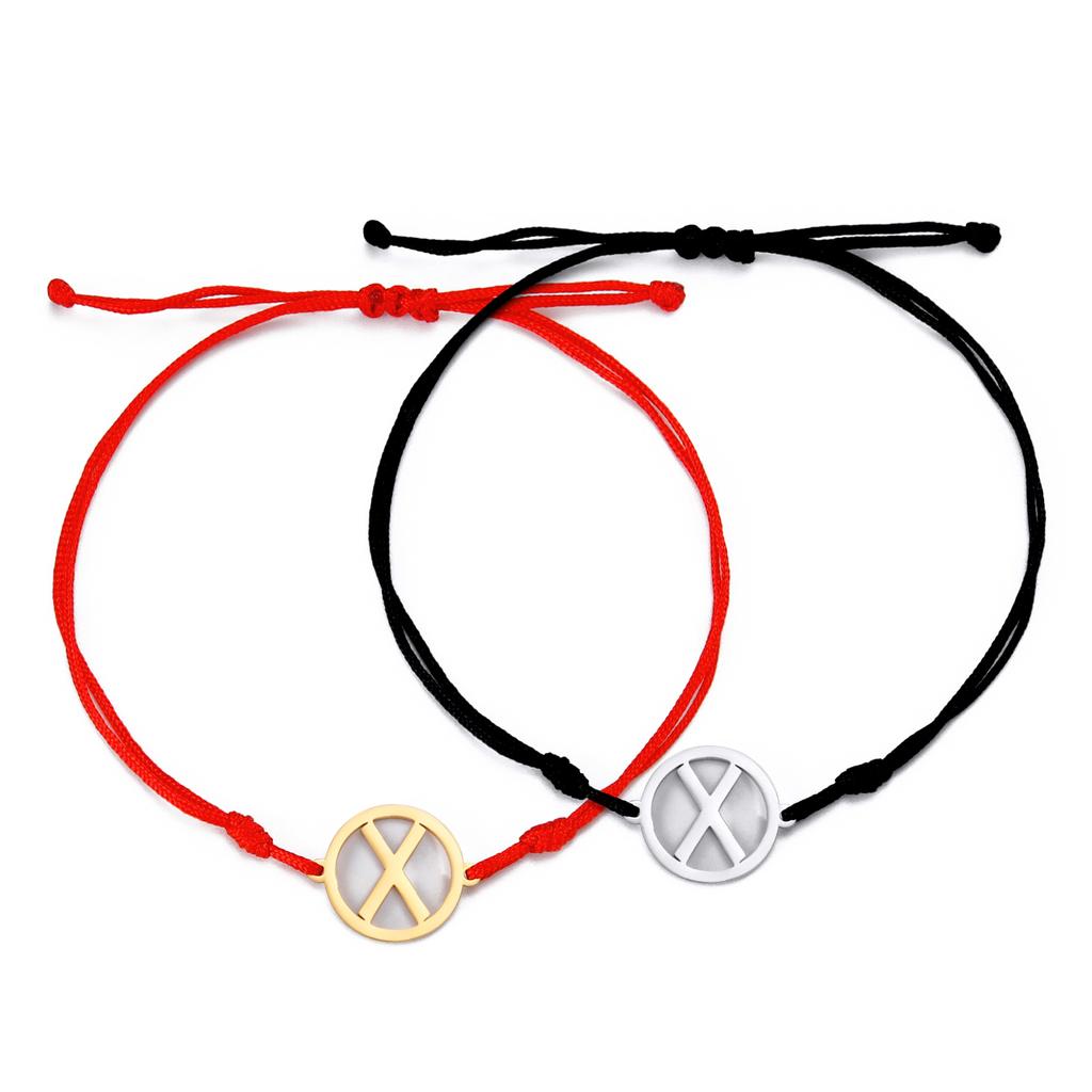 Dawapara Norse Runes Bracelet Elder Futhark Rune Charm Adjustable Rope Bracelet Stainless Steel Viking Jewelry