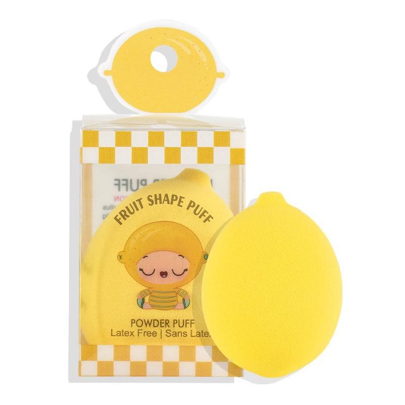 Houppette à poudre en forme de fruit pour maquillage du visage, poudre non comestible, outil de beauté humide et sec, œuf de beauté