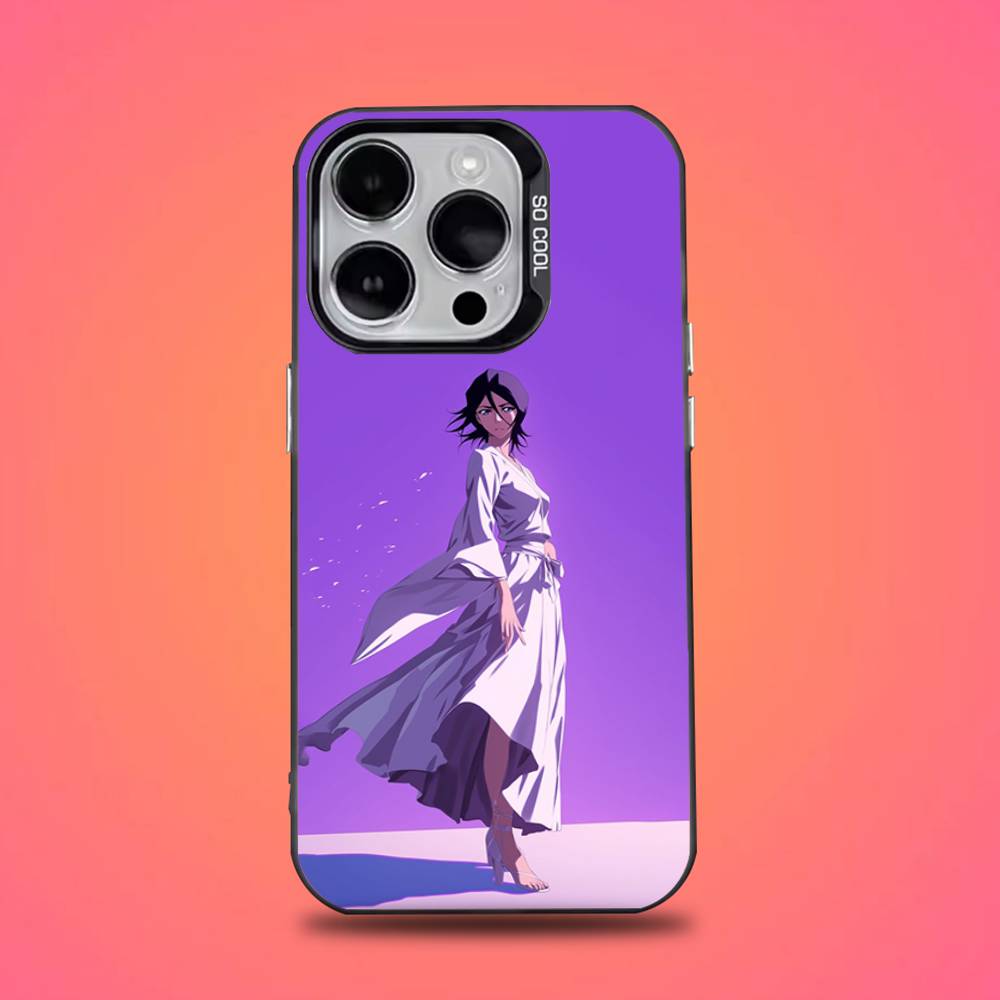 R-Rukia Anime K-Kuchiki Phone Case For iPhone 16,15,14,13,12,11,Pro,Max,Plus,Mini,XS,SE Anti Fall Black Matte Hard Bumper