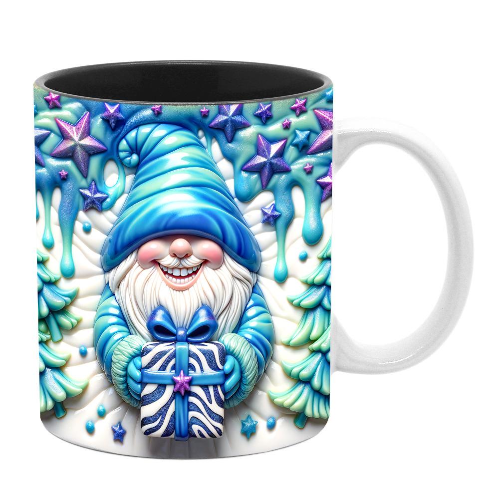 3D Snowman Santa Christmas Ceramic Coffee Mark Cup Tree Snowman Gnome