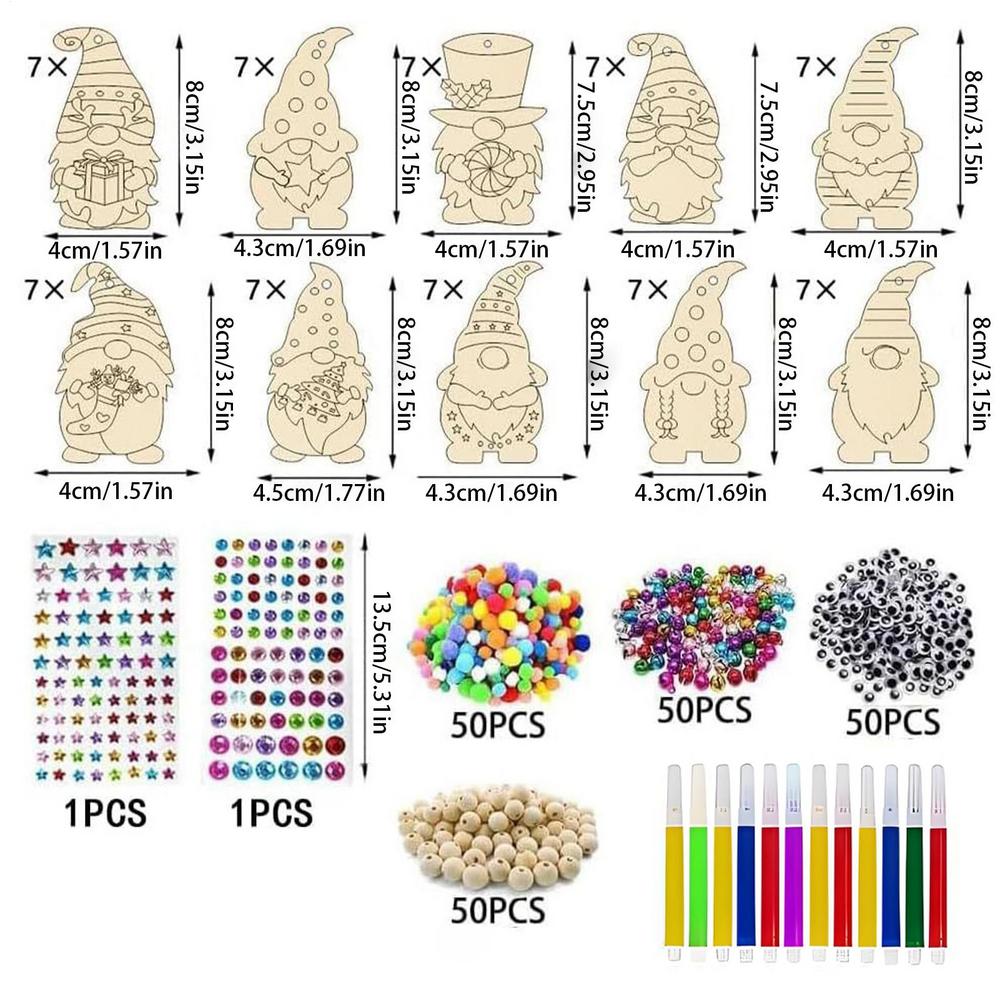 Unfinished Christmas Ornaments Paintable Christmas Tree Decorations Wooden Paintable Pendant Ornament For Winter Decorations