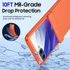 for Motorola Razr 50 Ultra 2024 With Hinge Protection,Screen Protector,Full-Body Rugged Anti-Scratch Shockproof Phone Case-Orange