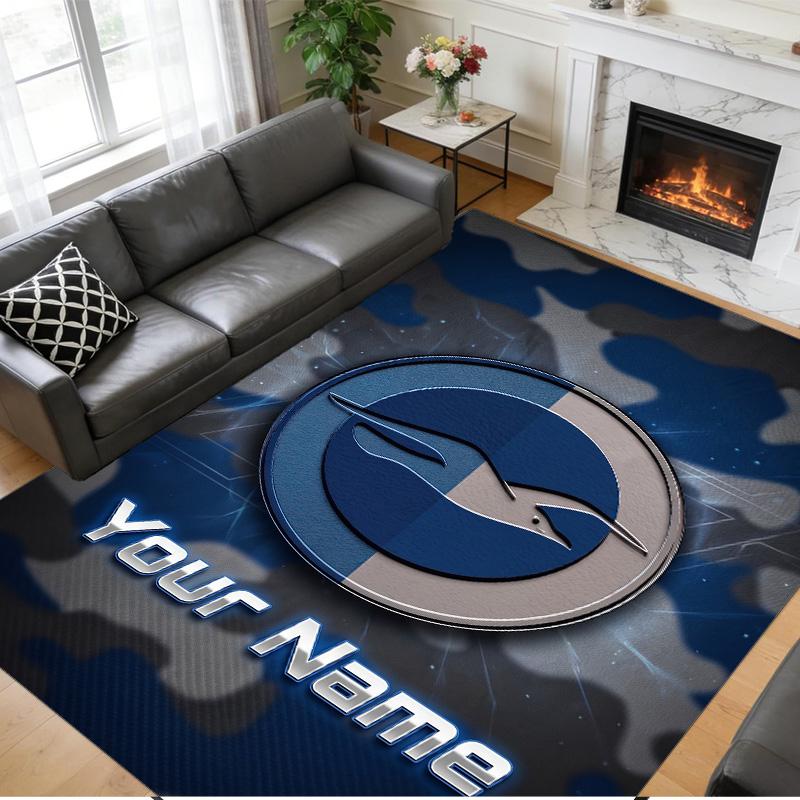 Crystal Velvet Rug Custom Name Text, Soft Non Slip Floor Mat Home DecorBrighton & Hove Albion Football