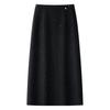 2025 New Spring High-Waisted Gray Sequin Midi Pencil Skirt for Women