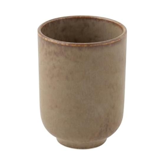 Karesansui Rust Brown Japanese Food Traditional Tea Cup Approx. 250ml Diameter Approx. 6 x 9cm Mino Ware Mino Pottery Japanese Food Cafe Plate Inn