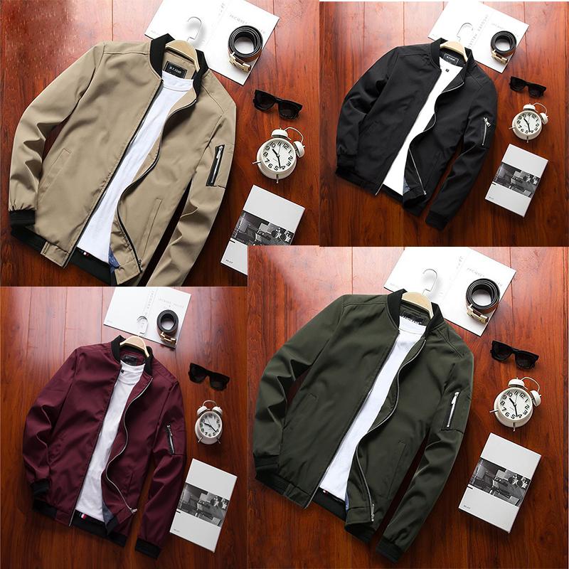 Móda Nová bunda Muži Móda Ležérní Slim Pánská bunda Sportovní oblečení Bomber Jacket Pánské bundy Muži a kabáty Velká velikost 6XL