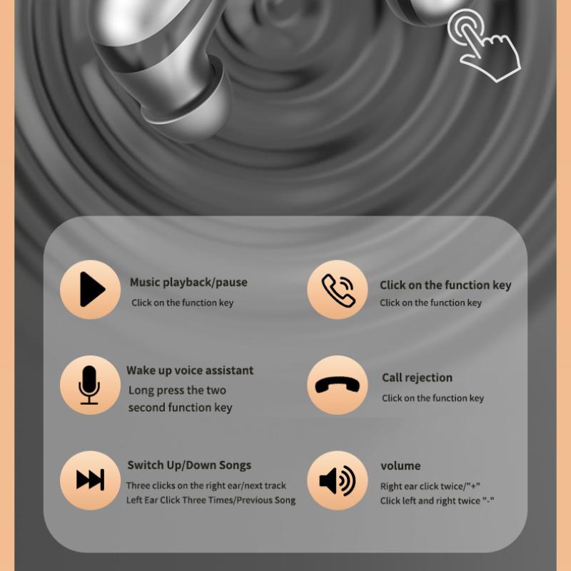 Ultra-mini Sleep Wireless Bluetooth Headset Ultra-thin Painless Side Sleep Comfortable Ultra-long Life Noise Reduction Ultra-low Latency