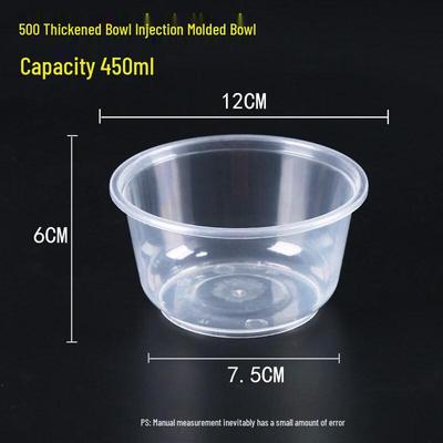 Disposable Plastic Round Takeaway Bowls