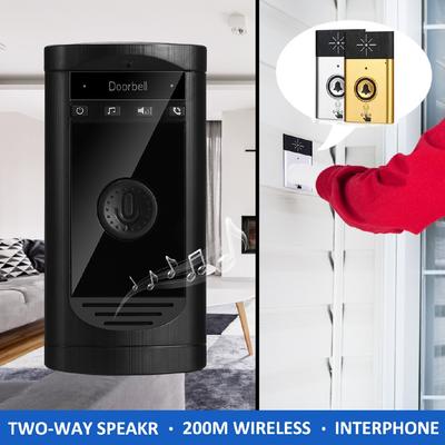 LED Indicator Outdoor-bell 2 Way Talk Interphone 200M Wireless Door Bell Smart Voice Intercom Rechargeable Home Security