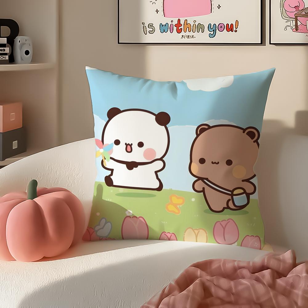 Cartoon Bubu  Dudu Lovely Cushion Cover Pillowcase Short Plush Invisible zipper Room Sofa Cushion Cover