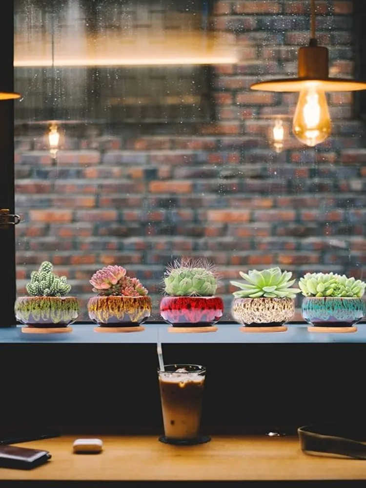 Vaso Fioriera Creativo in Resina da Scrivania per Giardinaggio Domestico Succulente Balcone