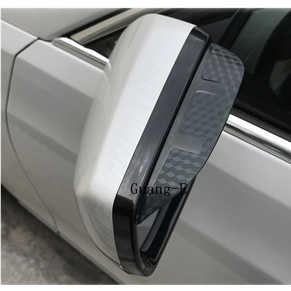 Rear Rearview Side Glass Mirror Trim Frame Rain Shield Sun Visor Shade Eyebrow For Subaru Outback 2015 2016 2017 2018 2019 2020