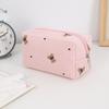 No Ip Cotton Velvet Makeup Bag With Large Capacity And Portable Handheld Design For Women