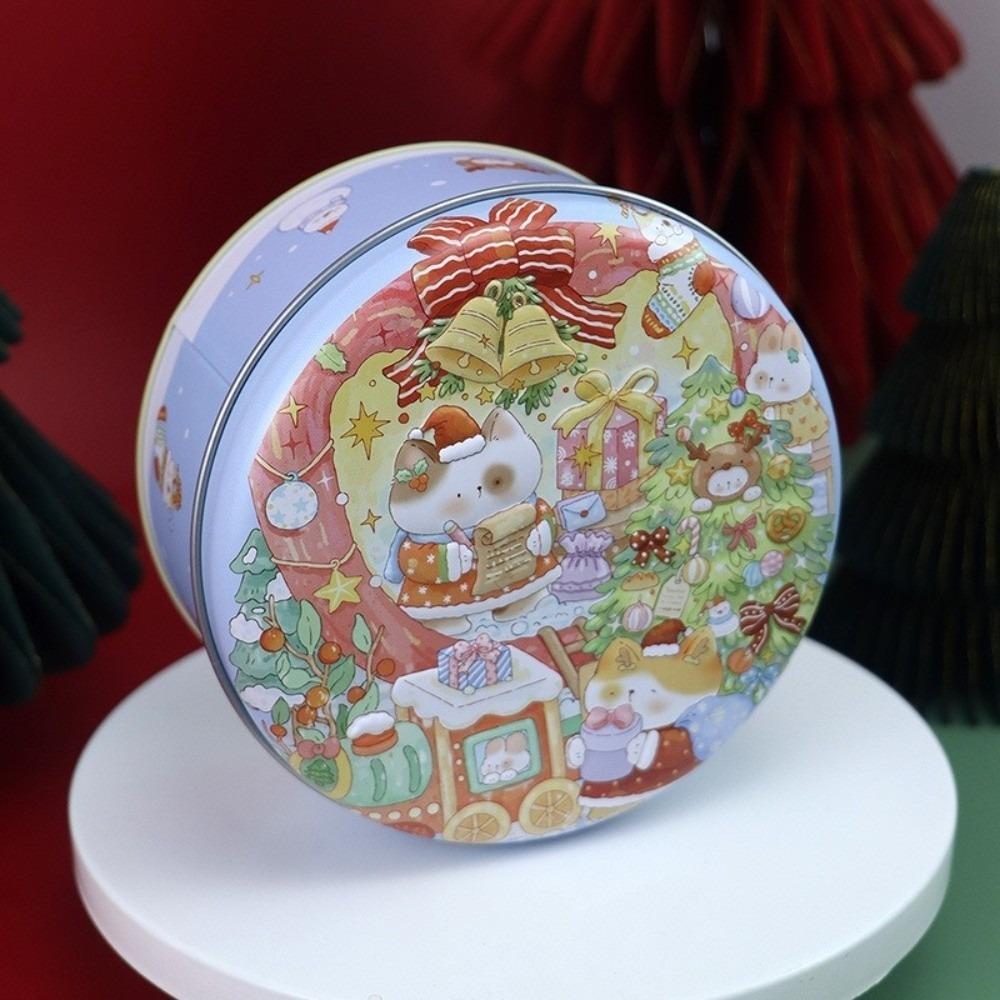 Cartoon Pattern Biscuit Packaging Iron Can 3D Relief Gift Packaging Box Gift Wrapping
