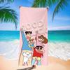 Extra Large Kids Quick Dry Bath Towel Cartoon Character Digital Print Double Sided Flannel Microfiber Beach Towel
