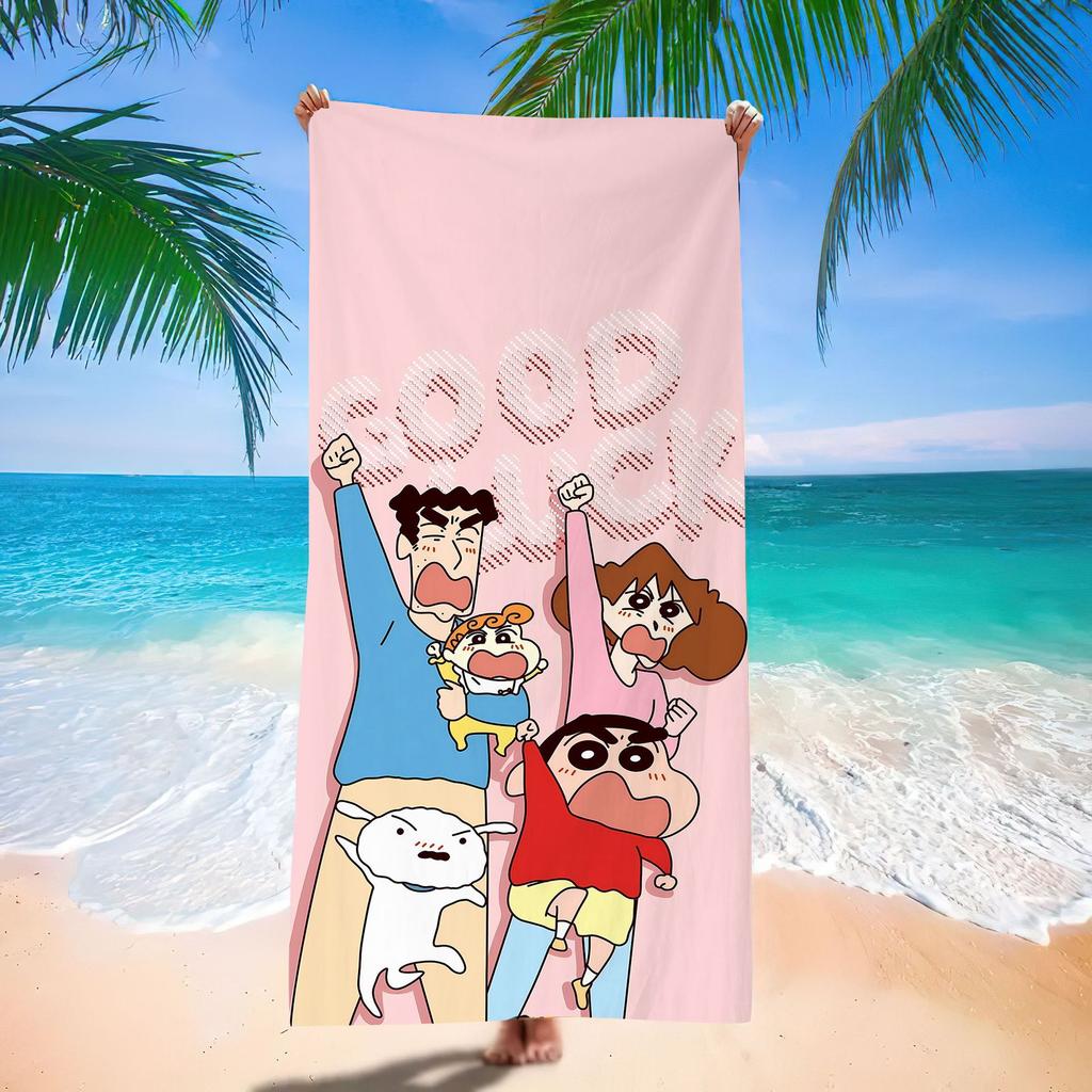 Extra Large Kids Quick Dry Bath Towel Cartoon Character Digital Print Double Sided Flannel Microfiber Beach Towel